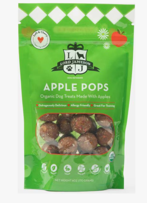 Lord Jameson Apple Pops Vegan Dog Treats, 6-oz bag