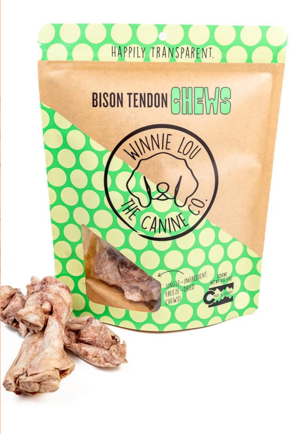Winnie Lou- Bison Tendon Chews
