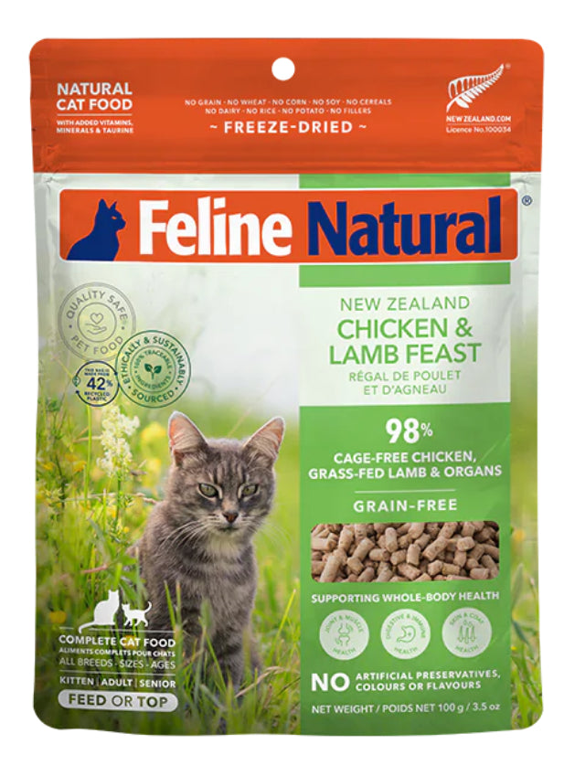 Feline Natural- Chicken & Lamb Feast Freeze-Dried Cat Food