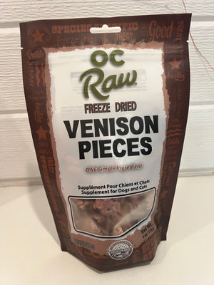 OC Raw Freeze Dried Venison Pieces 4oz