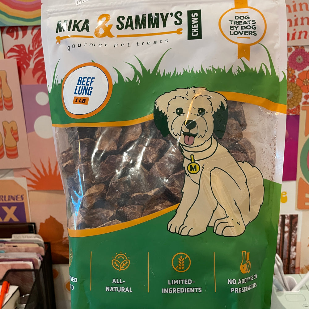 Mika & Sammy's Beef Lung 1lb Bag