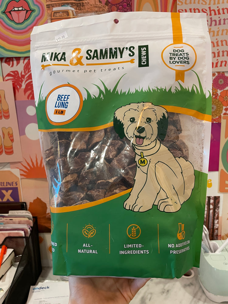 Mika & Sammy's Beef Lung 1lb Bag