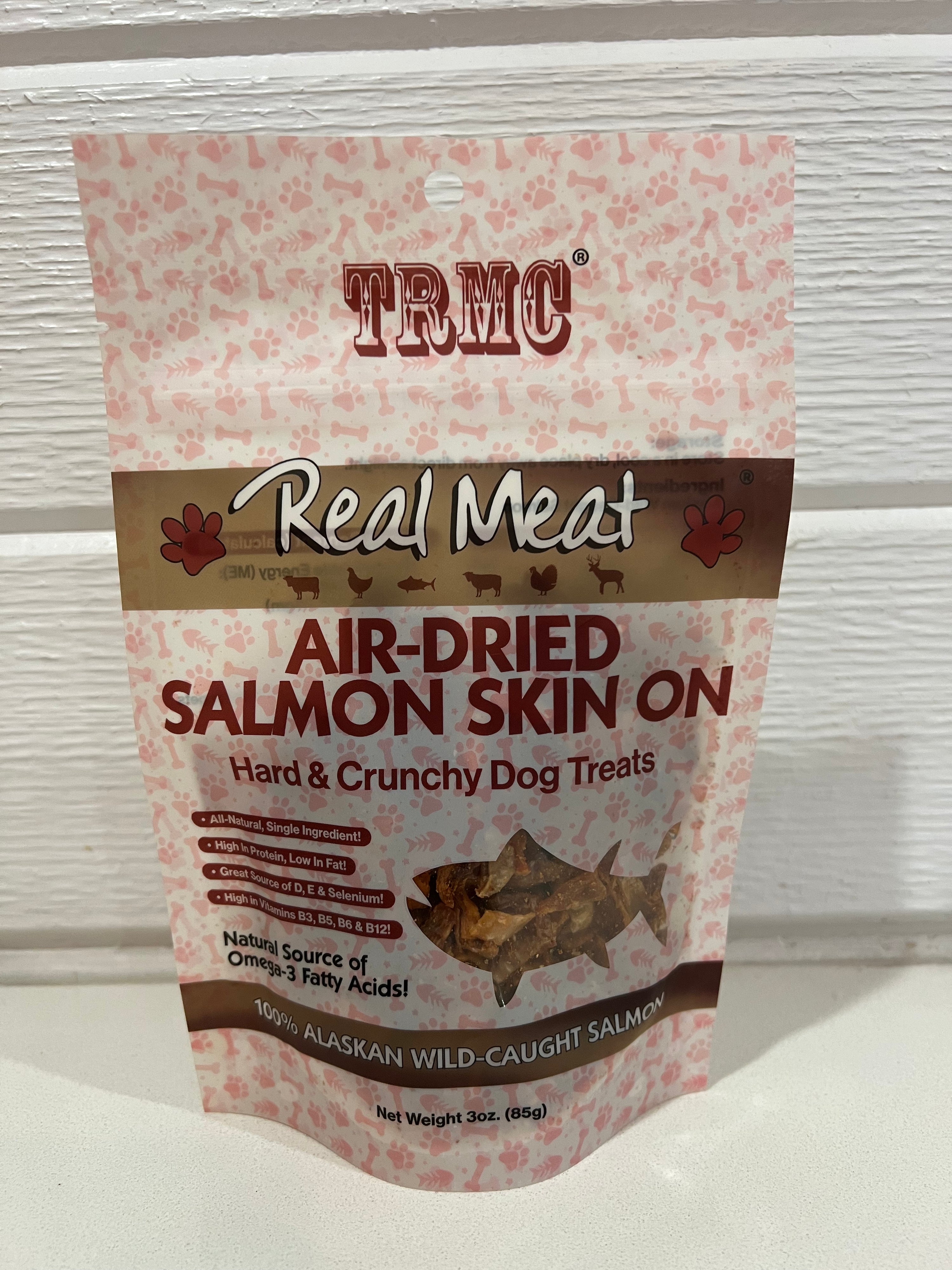 Real Meat Air-Dried Salmon Skin On Hard & Crunchy Dog Treats