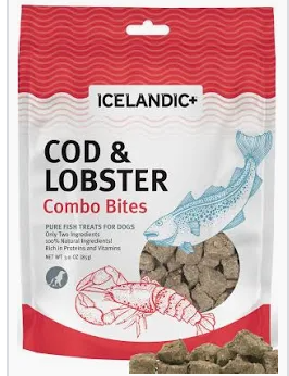 Icelandic Cod & Lobster Combo Bites Fish Dog Treats