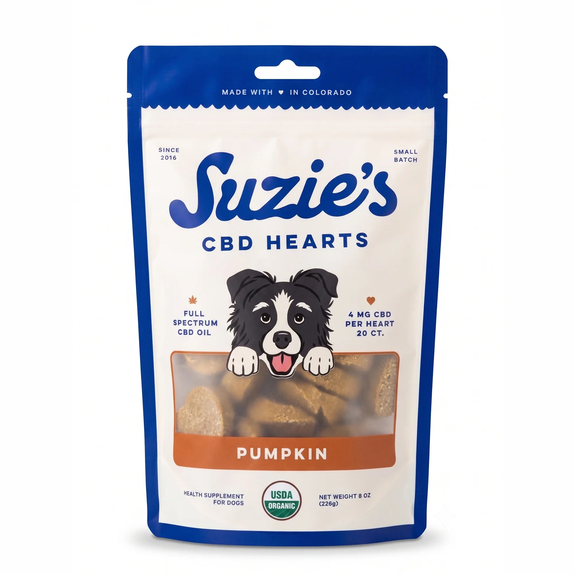 Suzies- Treats 4mg Hearts (8oz)