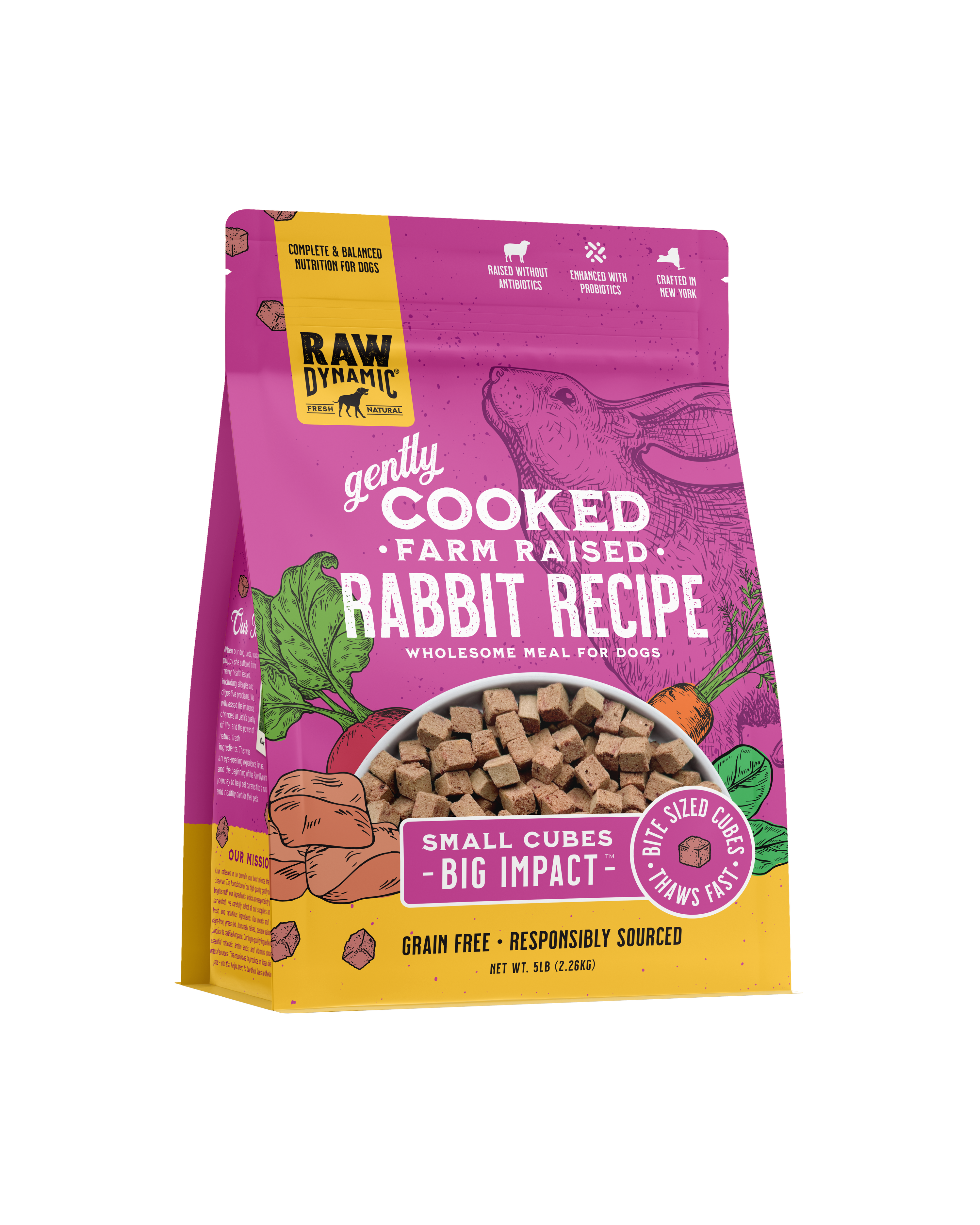 Raw Dynamic | Rabbit Gently Cooked (2.5lb)
