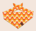 Retro Heatwave Printed Dog Bandana // Sustainable // 100% Cotton // Tie On // Slim Fitted