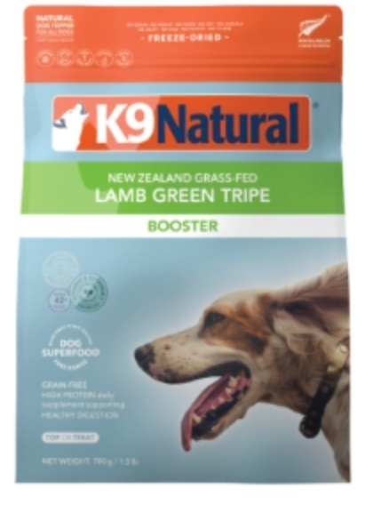 K9 Natural- FREEZE-DRIED BOOSTER LAMB GREEN TRIPE 1.5LB