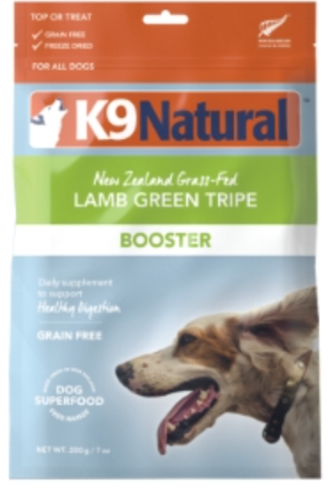 K9 Natural- FREEZE-DRIED BOOSTER LAMB GREEN TRIPE 7OZ
