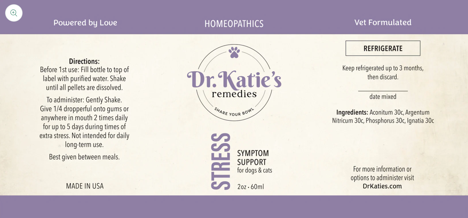 Dr. Katie's Remedies- Stress 2oz tincture