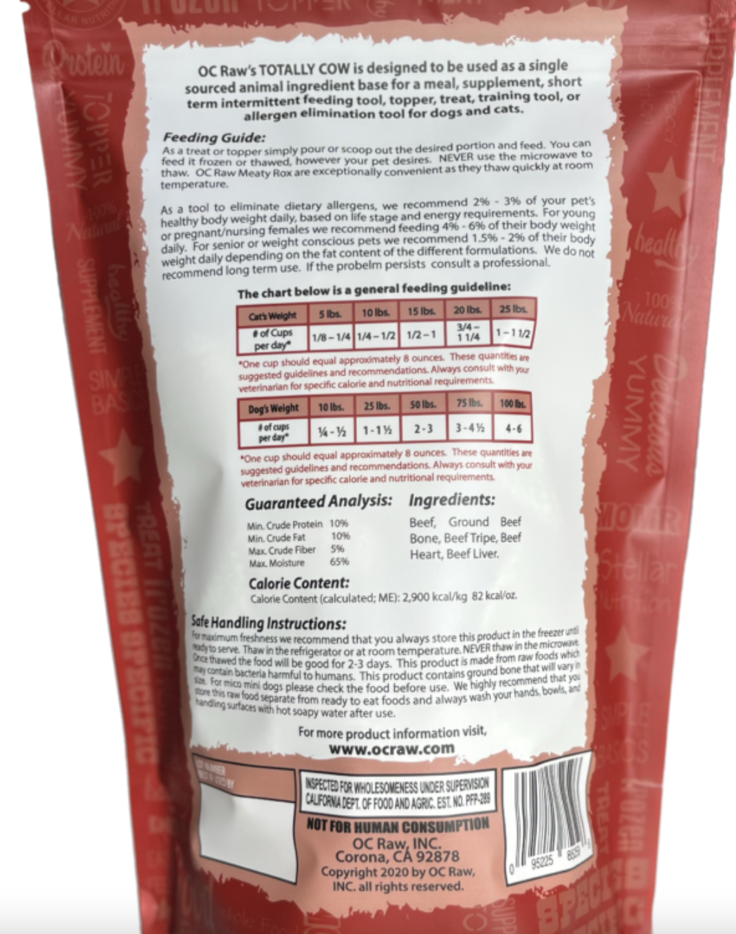 OC Raw- TOTALLY Cow (2lb)