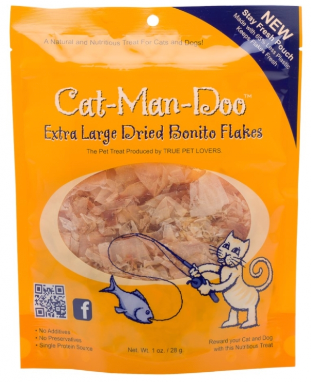 Cat-Man-Doo- Extra Large Dried Shaved Tuna Flakes (.5oz, 1oz, 4oz)