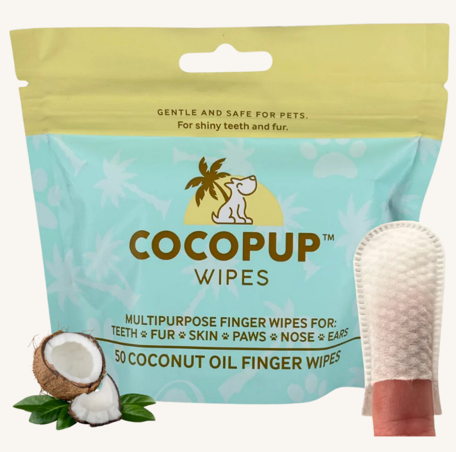 Cocopup- Wipes For Teeth, Fur, Skin, Paws, Nose, and Ears
