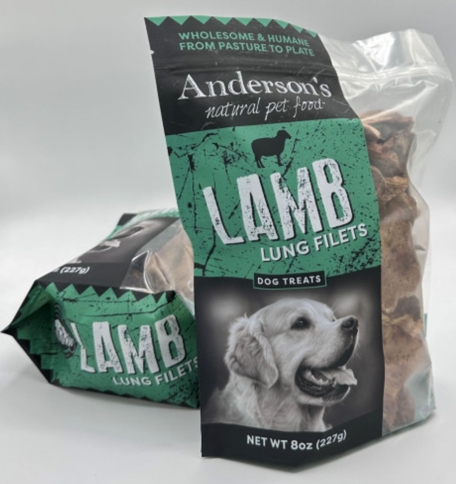 Anderson's Natural Pet Products- Lamb Lung Bits (5oz Bits, 8oz Filets, 16oz Bits)