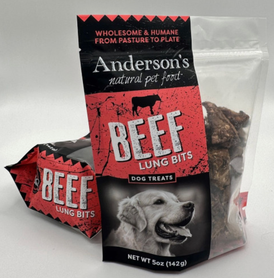 Anderson's Natural Pet Products- Beef Lung Bits (5oz Bits, 8oz Filets, 16oz Bits)