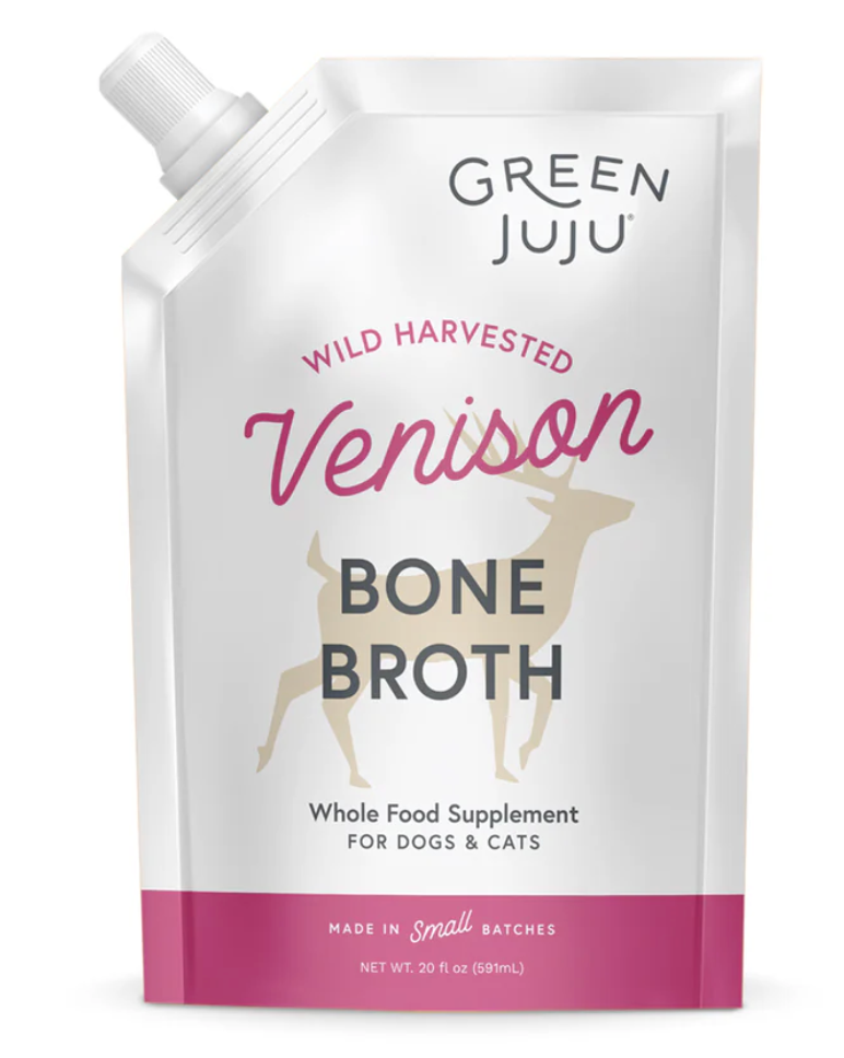 Green Juju | Venison Bone Broth For Dogs and Cats (20oz)