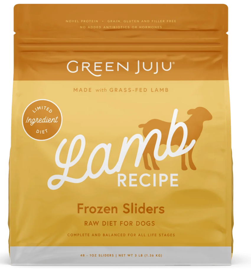 Green Juju | Lamb Recipe For Dogs and Cats (3lb Sliders, 6lb Patties, 18lb Bulk)