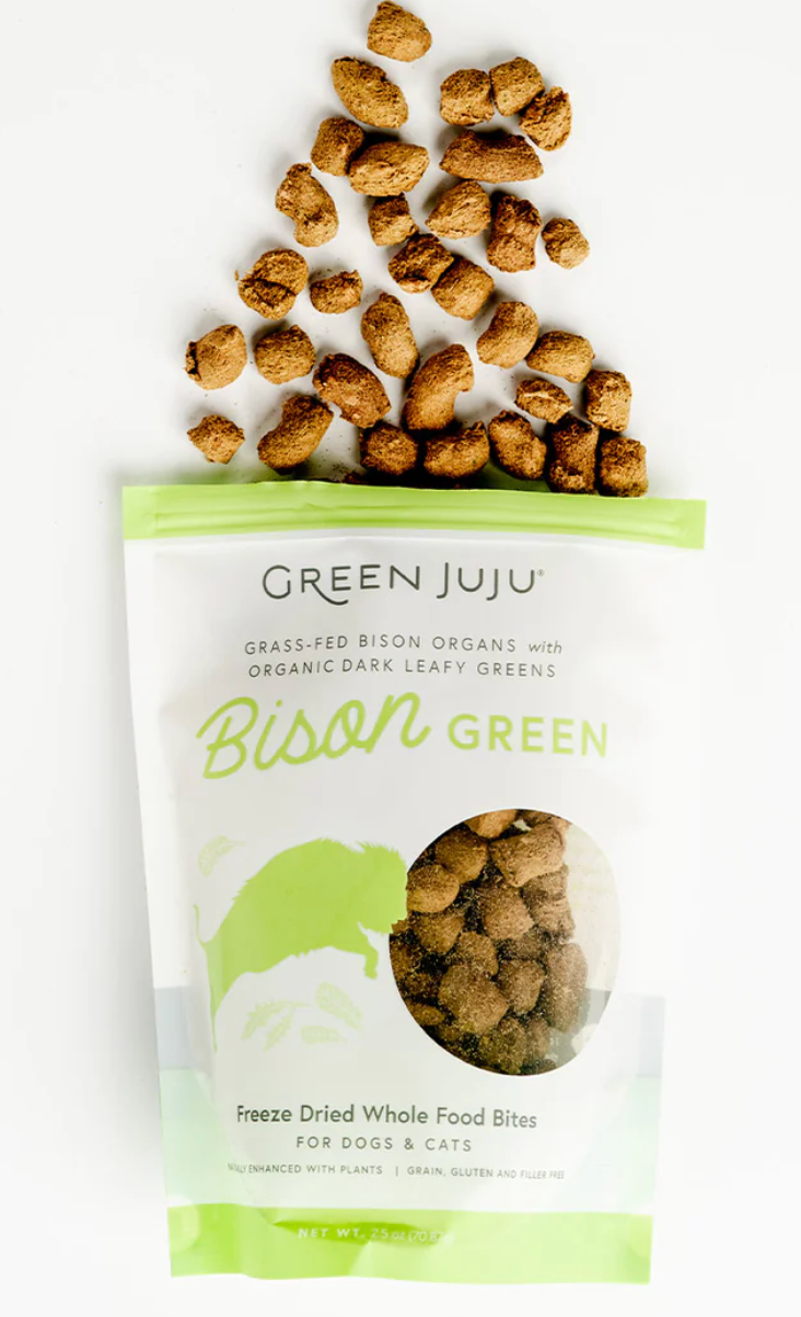 Green Juju | Bison Green Freeze-Dried Whole Food Bites For Dogs and Cats (2.5oz, 6oz, 16oz)