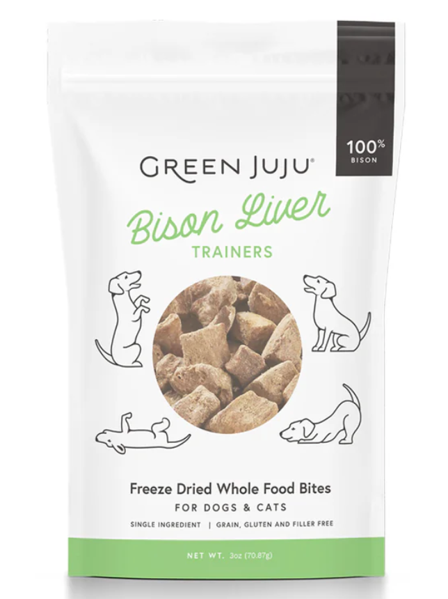 Green Juju | Bison Liver Trainers Treats For Dogs and Cats (3oz)