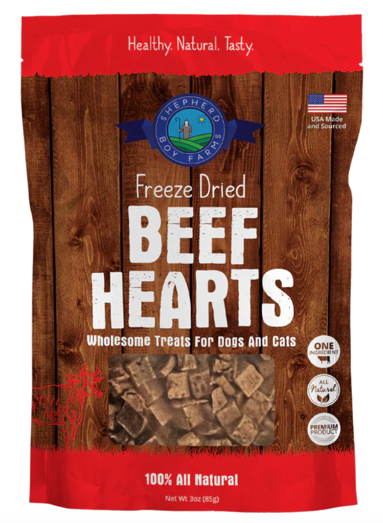 Shepherd Boy Farms- Freeze-Dried Beef Heart Treats (3oz)