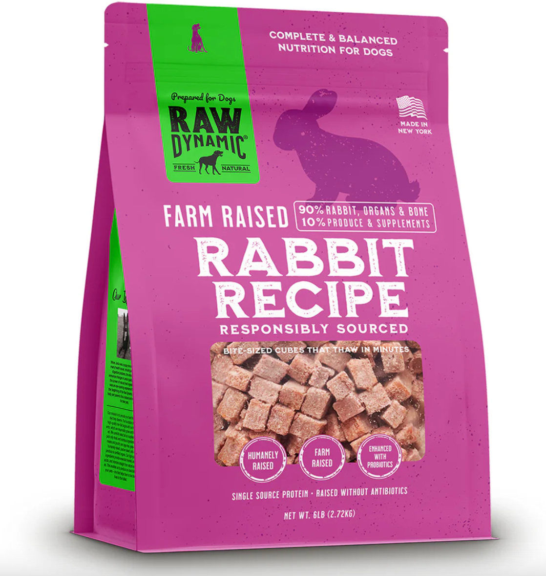 Raw Dynamic- Rabbit Recipe for Dogs (3lb, 6lb)