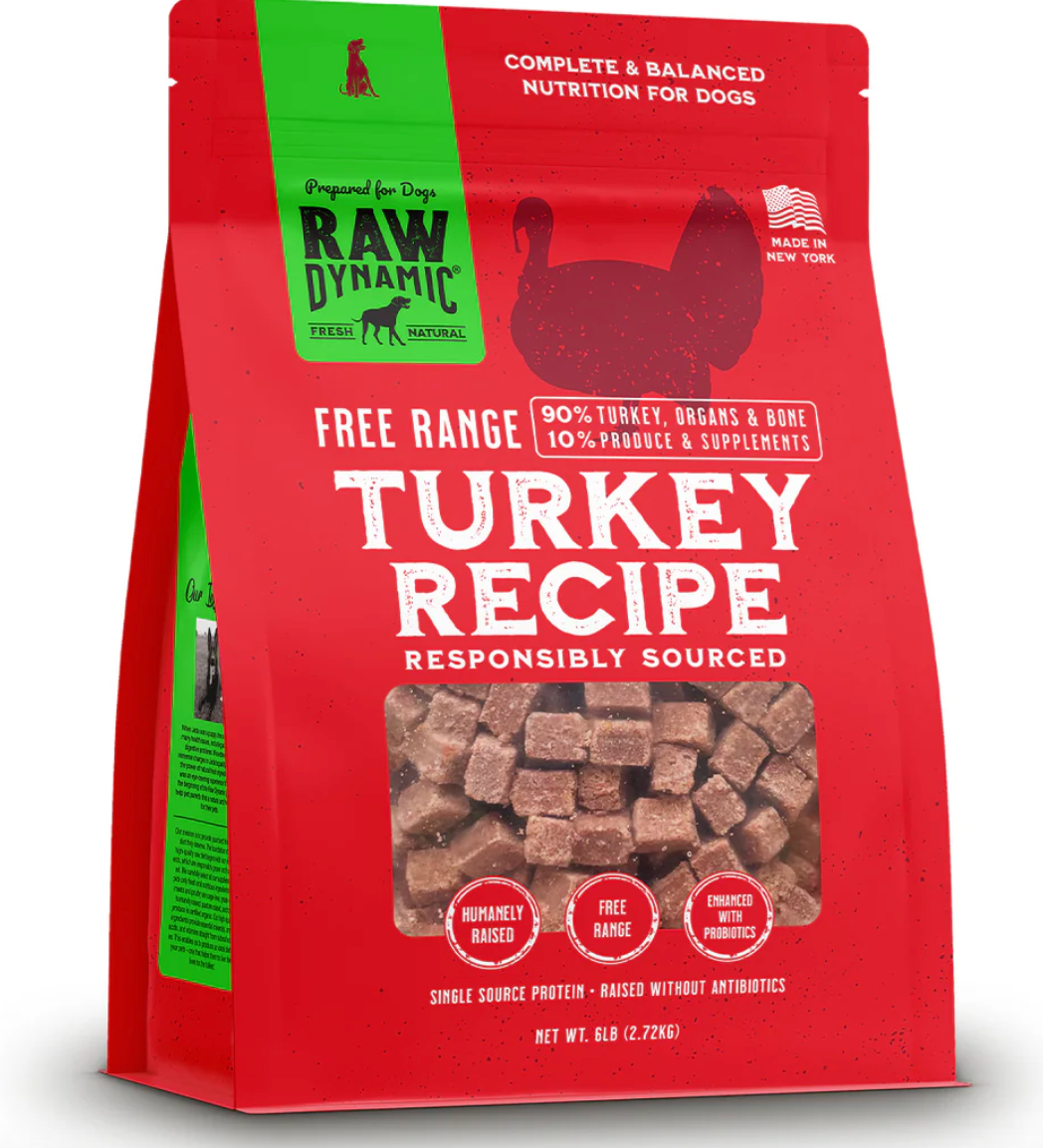 Raw Dynamic- Turkey Recipe for Dogs (3lb, 6lb)