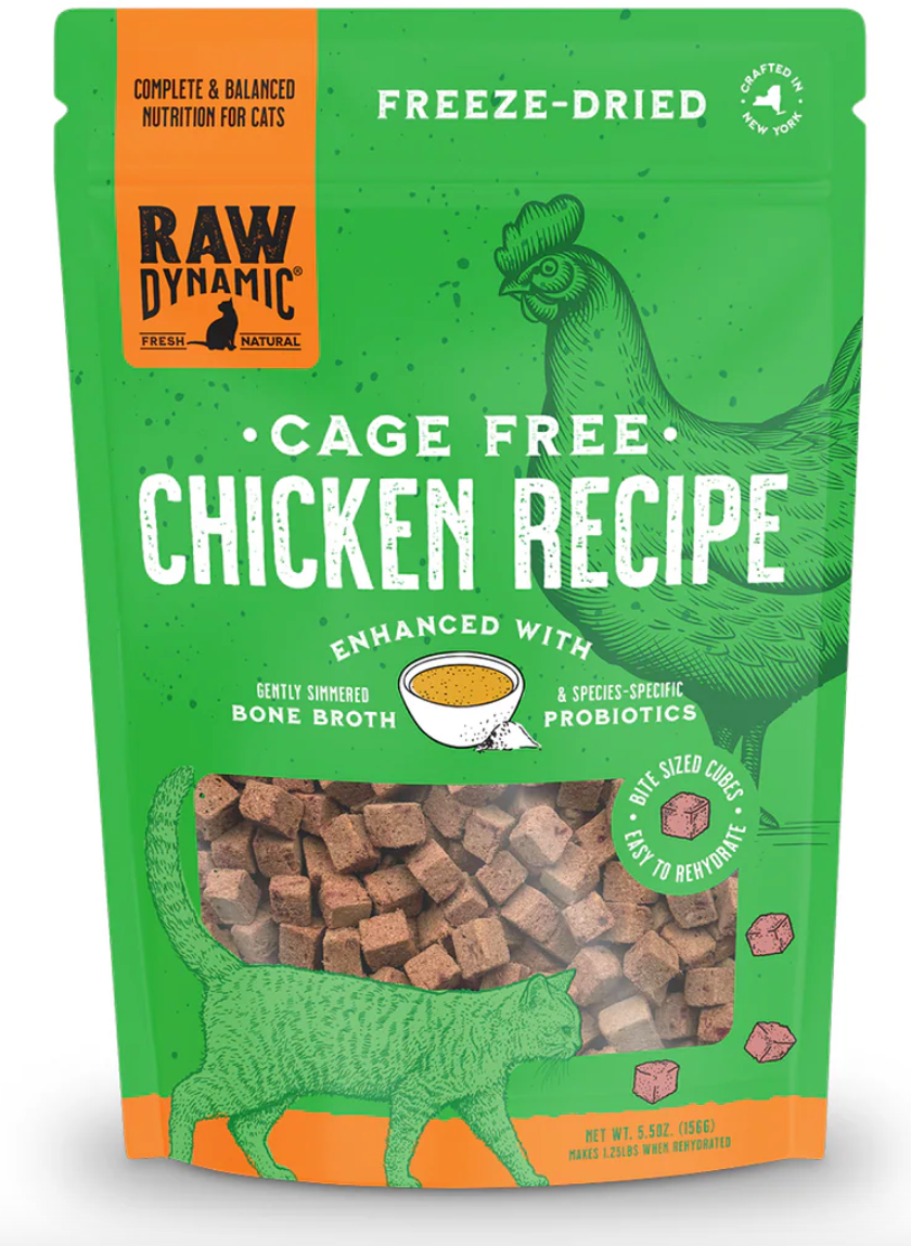Raw Dynamic- Chicken Freeze-Dried Recipe For Cats (5.5oz)