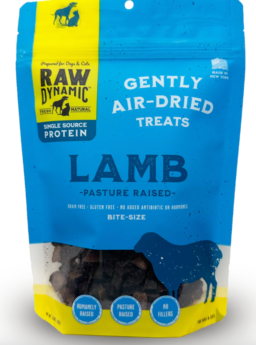 Raw Dynamic- Lamb Air-Dried Treats For Dogs and Cats (3.6oz)