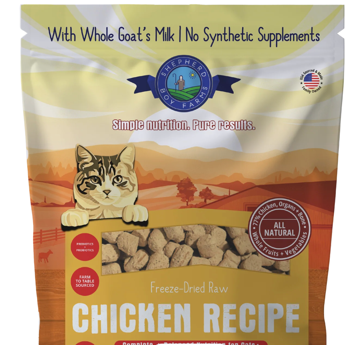 Shepherd Boy Farms- Cat Freeze-Dried Chicken Recipe (12oz)