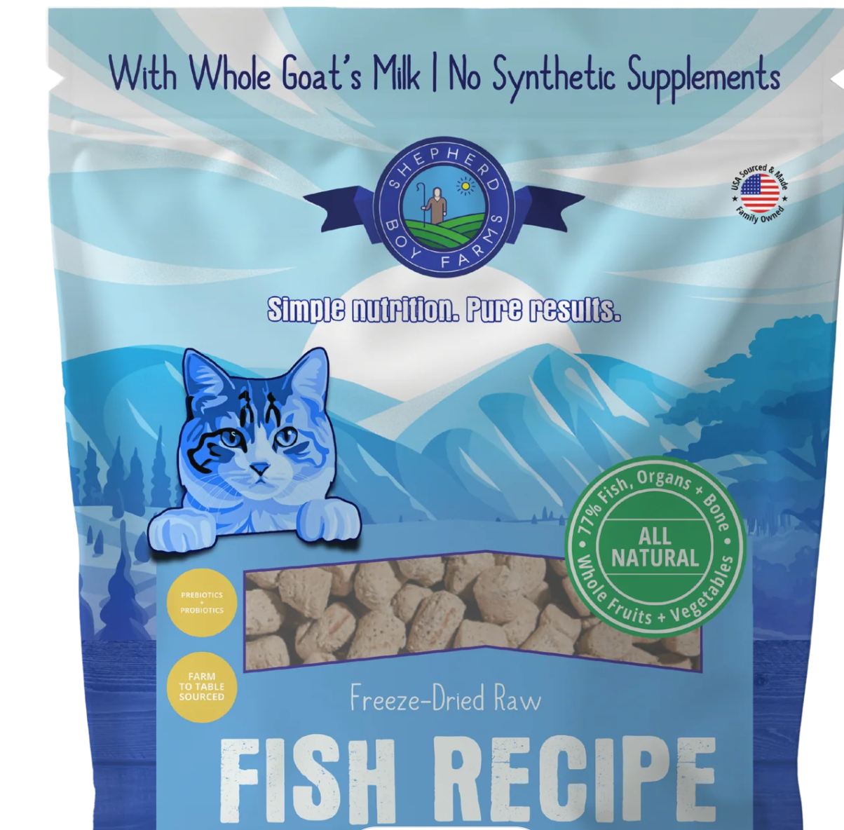 Shepherd Boy Farms- Cat Freeze-Dried Fish Recipe (12oz)