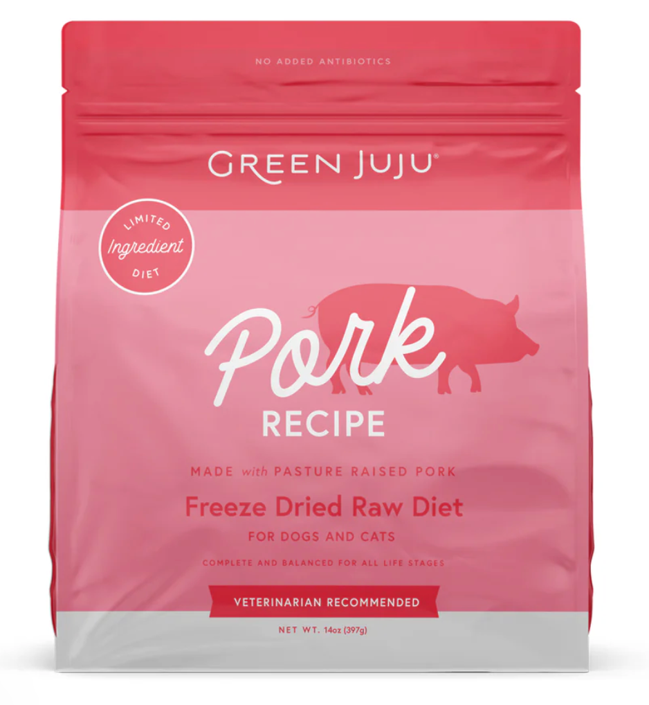 Green Juju | Pork Freeze-Dried Raw Diet For Dogs and Cats (14oz)