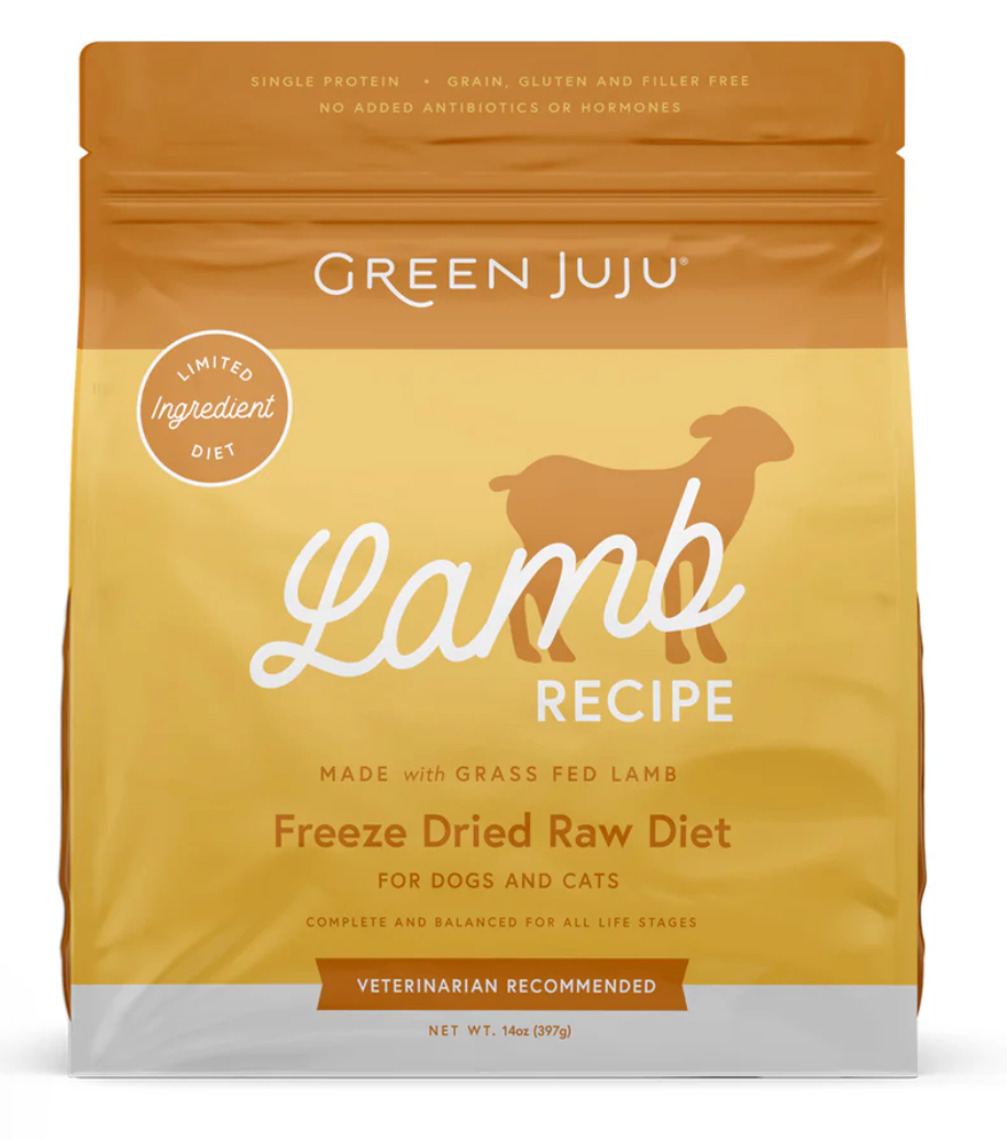 Green Juju | Lamb Freeze-Dried Raw Diet For Dogs and Cats (14oz)