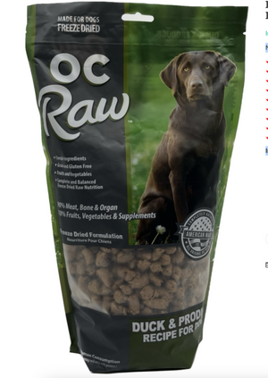 OC Raw Freeze-Dried Meaty Rox Duck and Produce