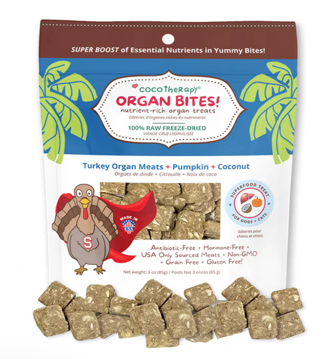 Cocotherapy - Organ Bites Turkey + Pumpkin, 3 ounces