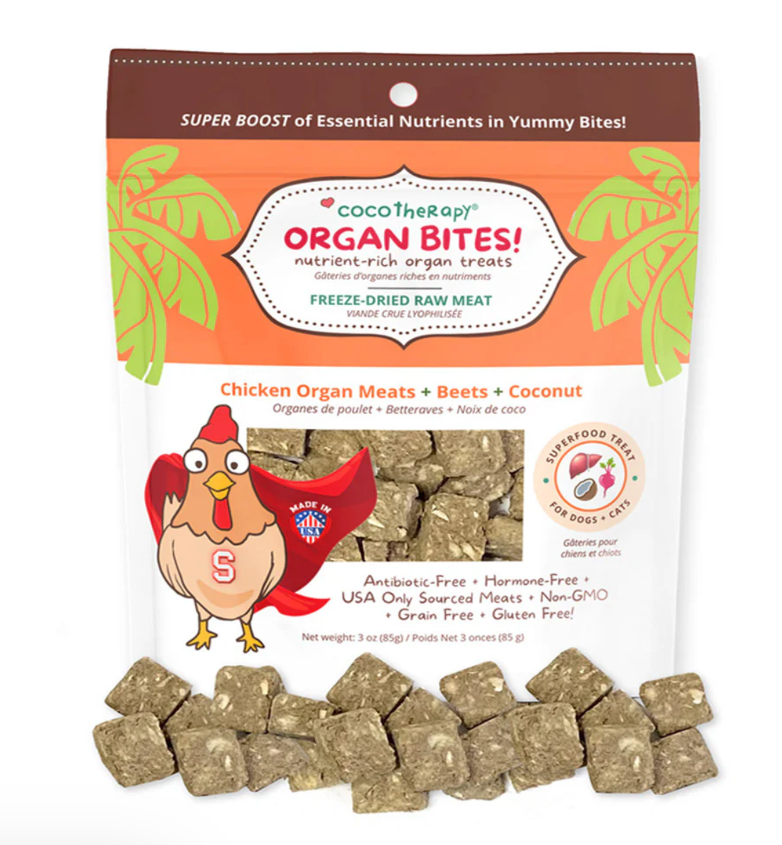 Cocotherapy Organ Bites - Chicken Organs + Beets + Coconut, 3 ounces