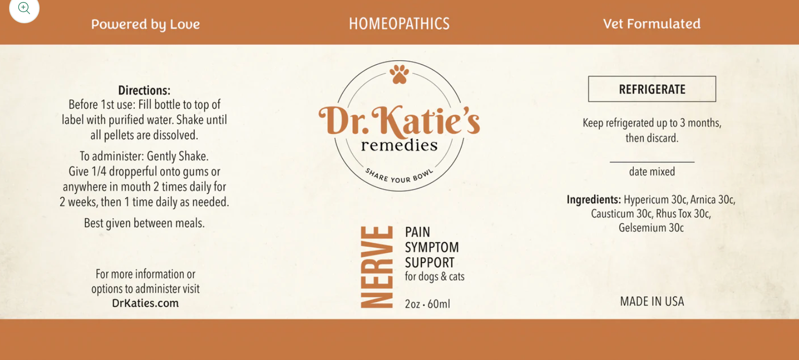 Dr. Katie's Remedies- Nerve 2oz Tincture