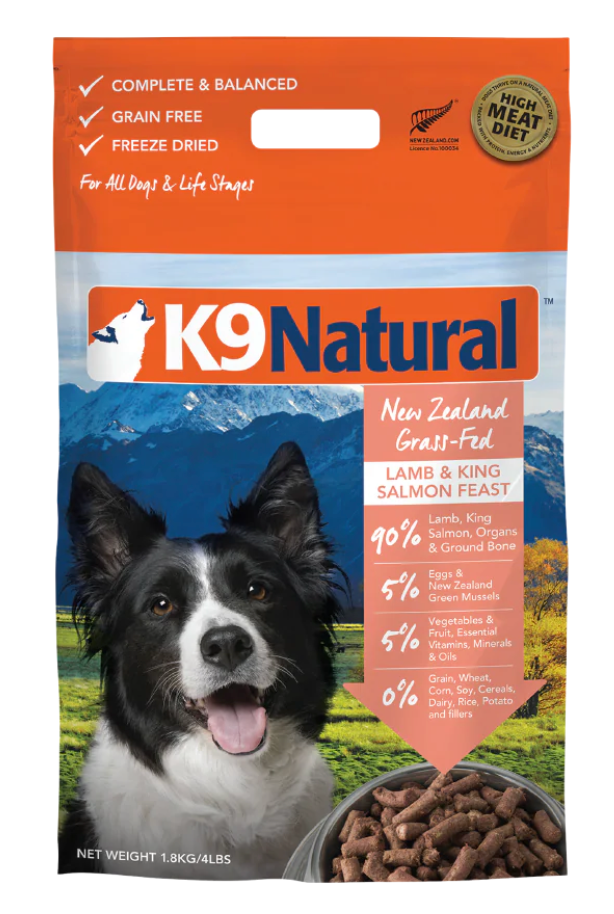 K9 Natural-New Zealand Lamb & King Salmon Feast (3.5 oz, 4lbs)