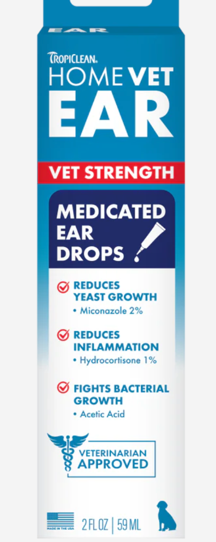 Tropiclean Home Vet Ear Care | Medicated Ear Drops