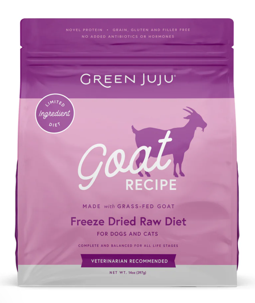 Green Juju | Goat Freeze-Dried Raw Diet For Dogs and Cats (14oz)