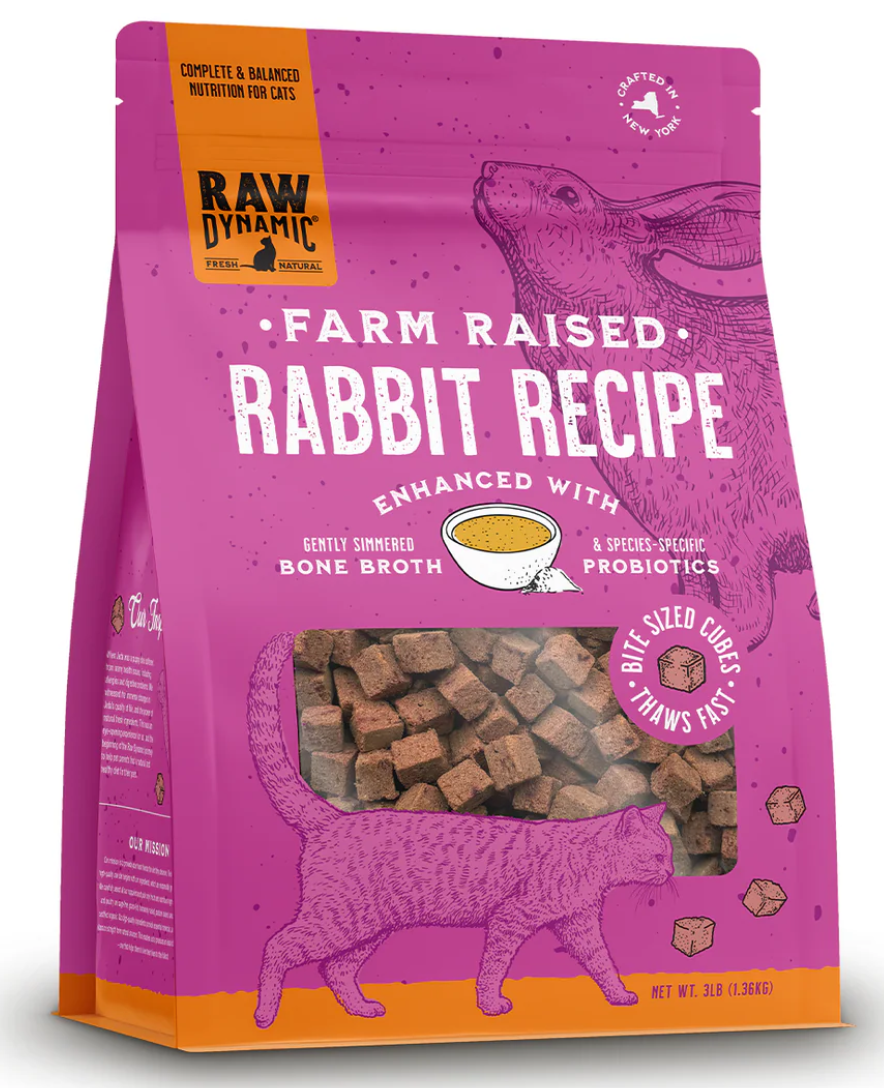 Raw Dynamic | Rabbit Frozen Raw For Cats (3lb)