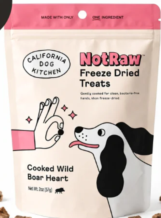 California Dog Kitchen- Wild Boar Heart Treats (2oz)