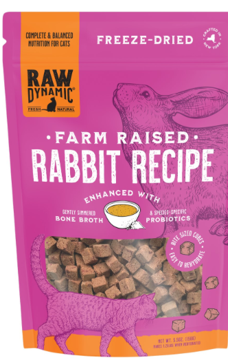 Raw Dynamic- Rabbit Freeze-Dried Recipe For Cats (5.5oz)