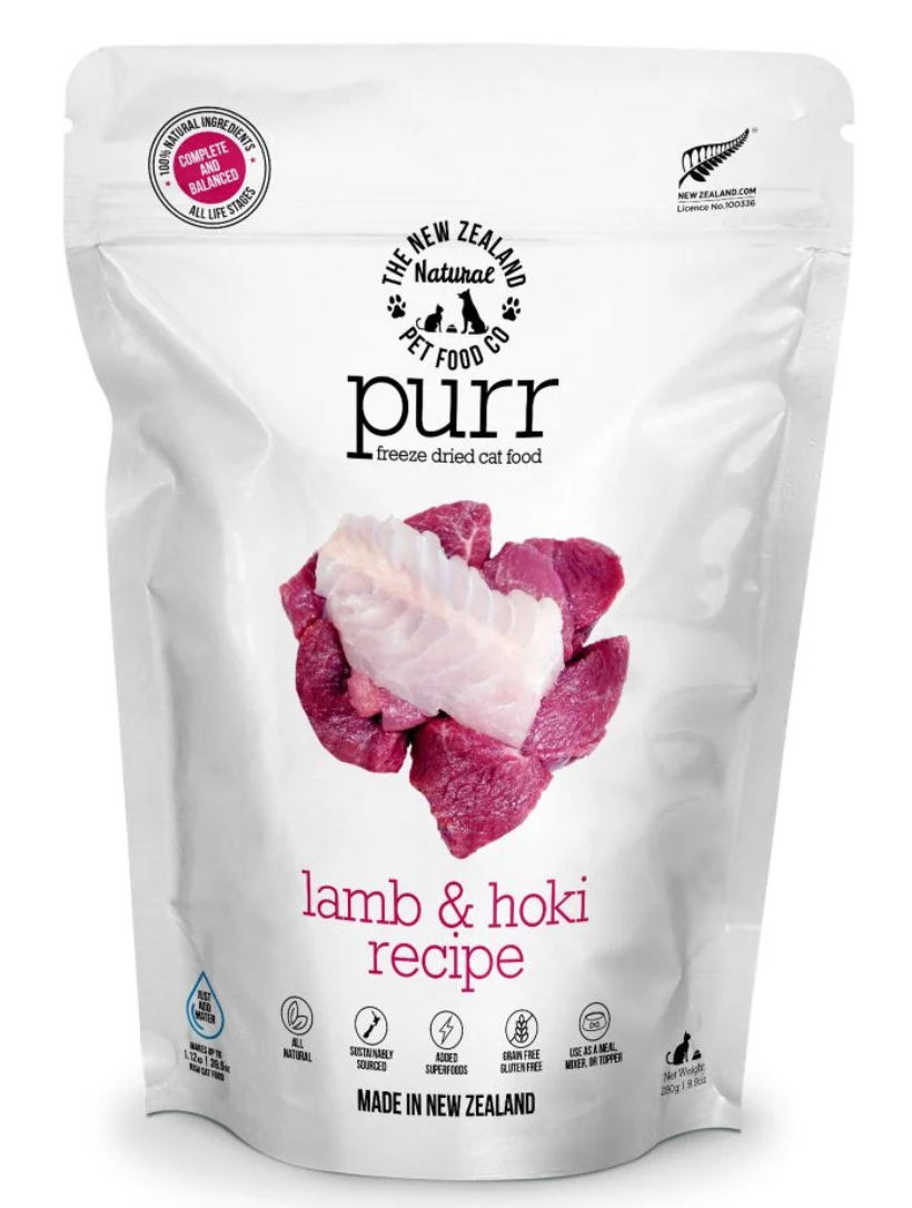 The New Zealand Pet Food CO. Meow- Lamb and Hoki Freeze Dried Cat Food