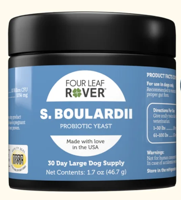 Four Leaf Rover | S. Boulardii Yeast-Based Probiotics For Dogs (1.7oz)