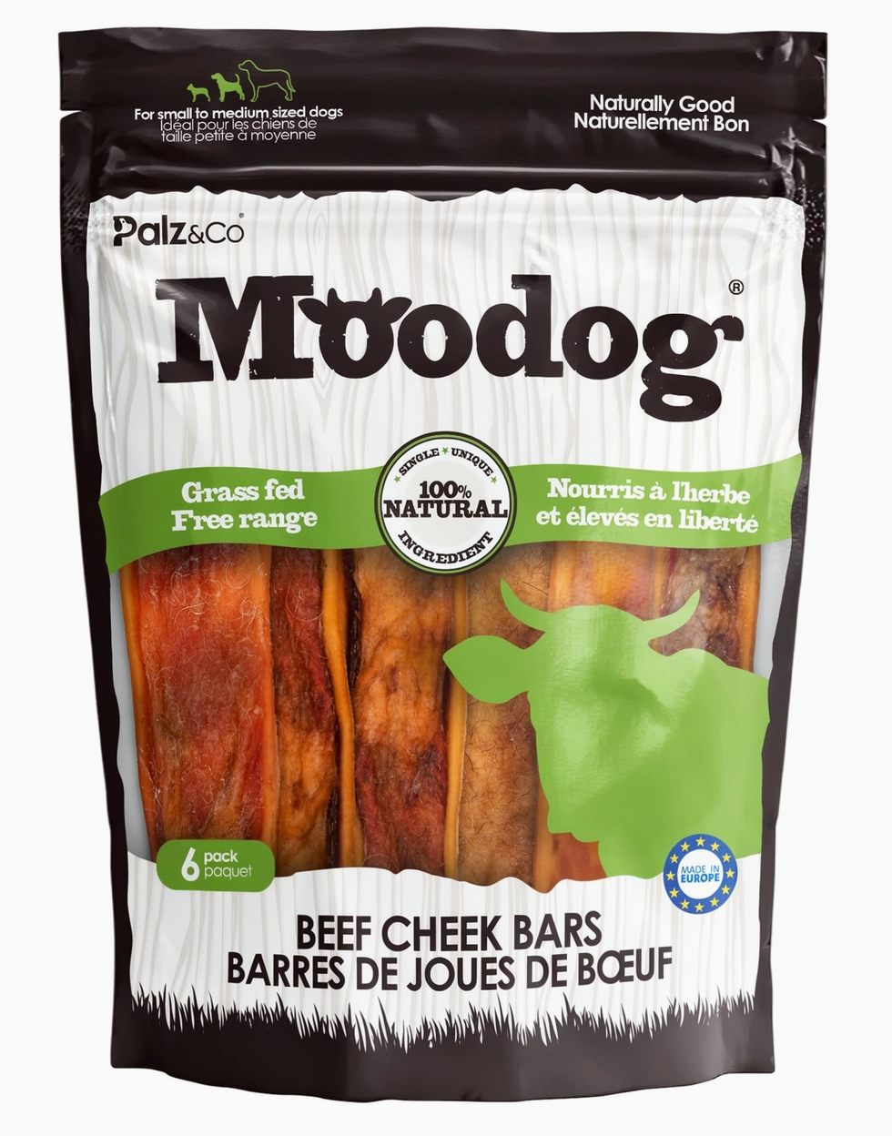 Palz&Co | Moodog Beef Cheek Bars (6 Pack)