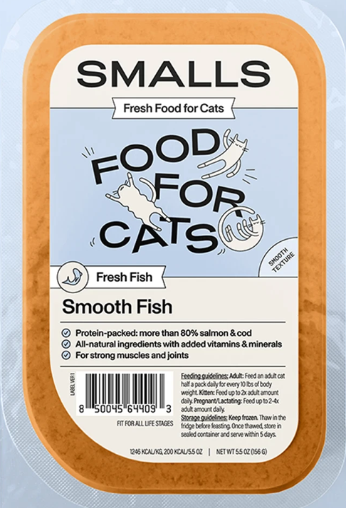 Smalls | Gently Cooked Smooth Fish Recipe Cat Food (5oz, 8pack)