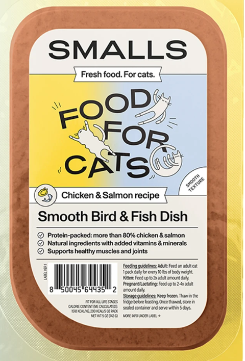 Smalls | Gently Cooked Smooth Chicken & Salmon Recipe Cat Food (5oz, 8pack)