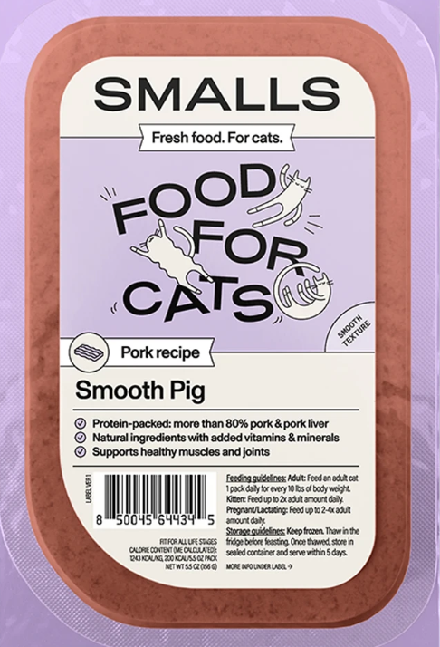 Smalls | Gently Cooked Smooth Pork Recipe Cat Food (5oz, 8pack)