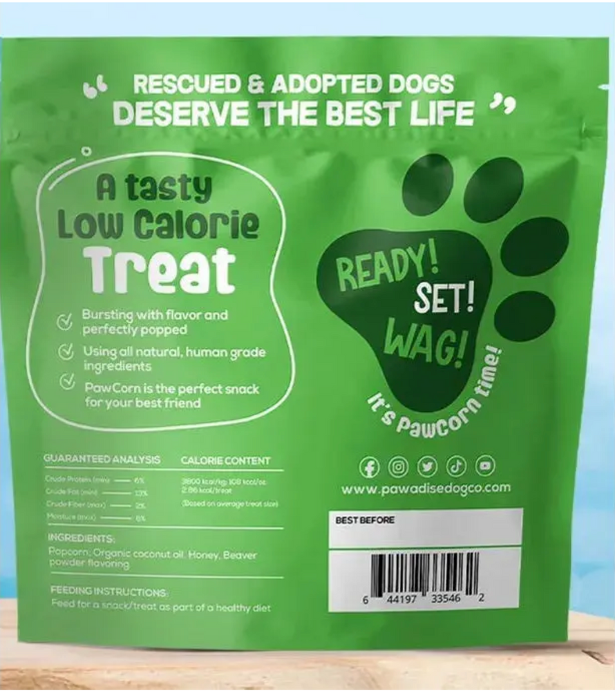 Pawadise Dog Co. - PawCorn Healthy Dog Treats - Beaver