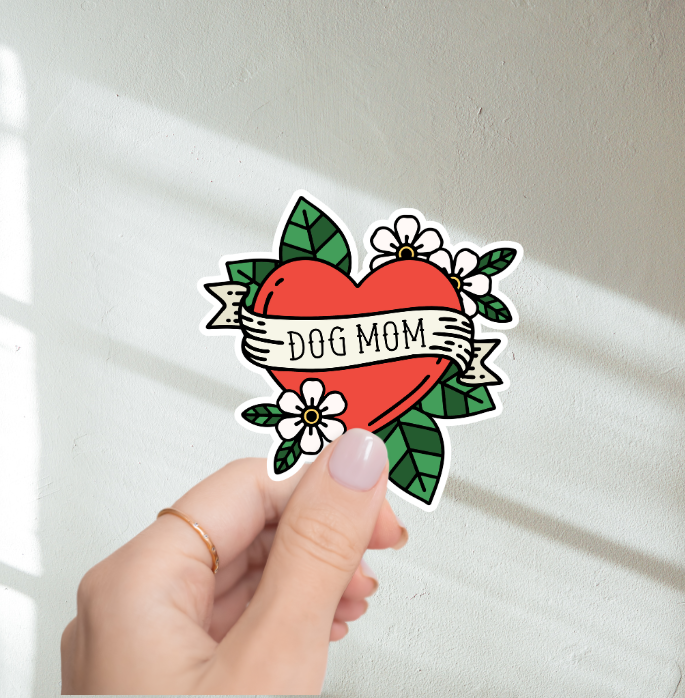 The Doggy District - Dog Mom Tattoo Sticker
